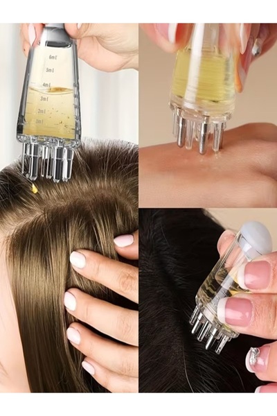 Ruşur Sefidab ملحق زيت العناية بالشعر - مشط تدليك فروة الرأس سعة 6 مل