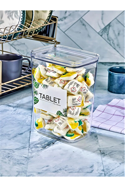 Tasarım Evi Decorative Mica Dishwasher Tablet 2900 Ml with Vacuum Lid