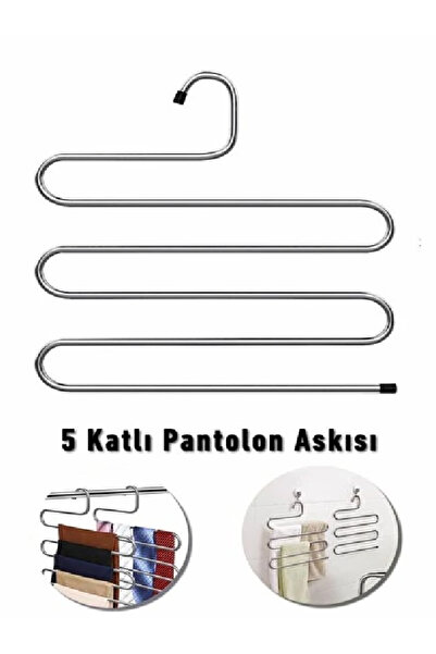 KBR HOME 5 Katlı Metal Pantolon Askısı