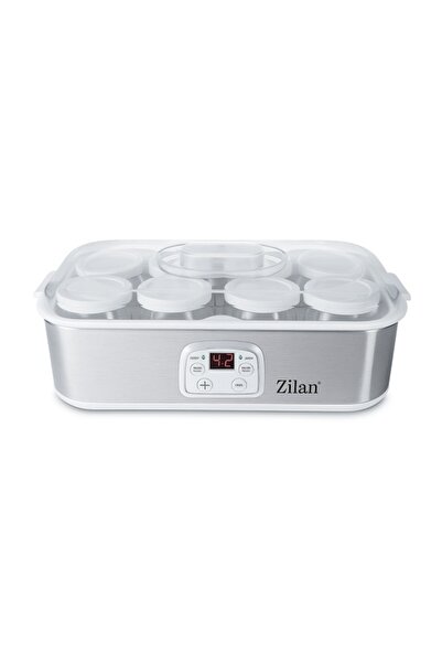 Zilan ZLN 6104 Yogurt Maker – 25W, 8 glass jars, LED display, timer & adjustable thermostat, grey