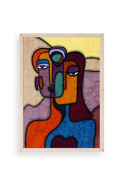 CT STONES Abstract Woman Wooden Framed Painting