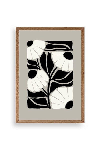 CT STONES Flower Wooden Framed Painting