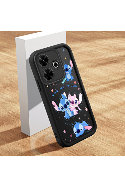 ucuc حافظة ممتصة للصدمات بنمط ستيتش من السيليكون الأسود المتوافقة مع هاتف Xia...