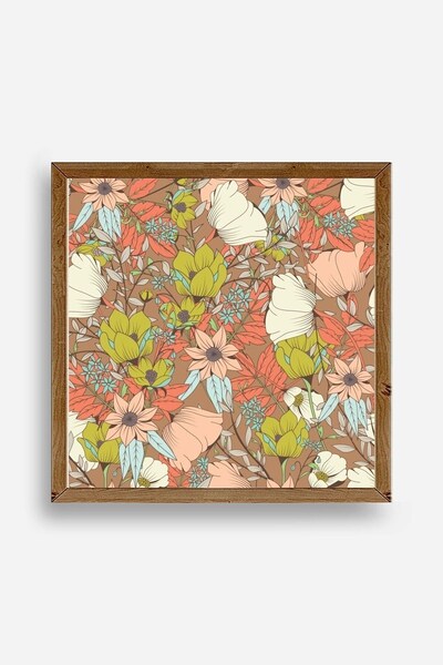 CT STONES Flower Wooden Framed Painting