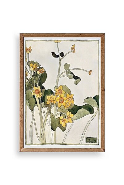 CT STONES Marsh Marigold Wooden Framed Table