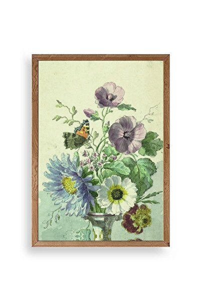 CT STONES Flowers Wooden Framed Painting