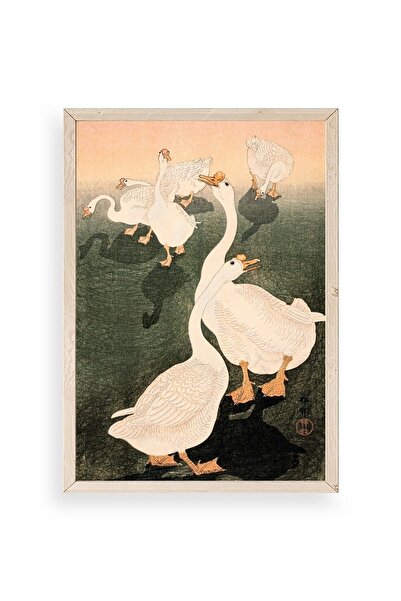 CT STONES Swans Wood Framed Table