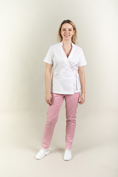Masstex "Ioana" blouse in FUCHSIA terry cloth - work uniform