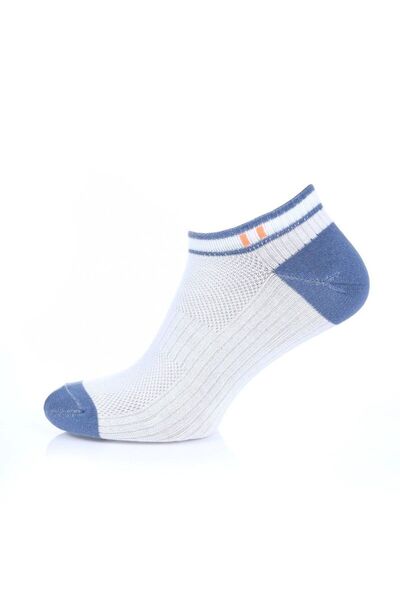 Conte Elegant Men's short cotton socks, Left and Right 222 - White-Jeans, 27 (42-43)