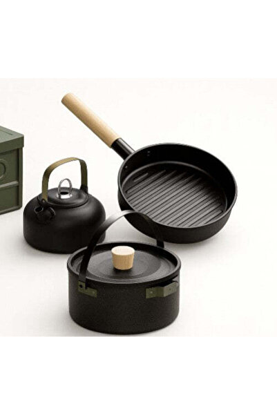 Generic مجموعة أدوات طهي خارجية محمولة للتخييم والتنزه والسفر