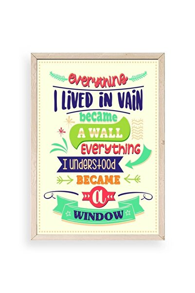 CT STONES Motto Wooden Framed Painting