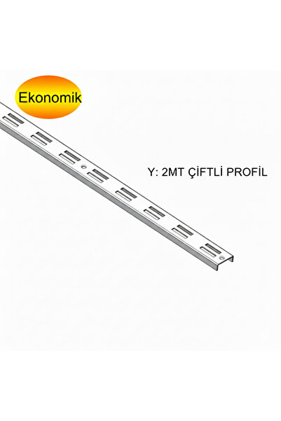 Profil Dikme Çift Sıra Delikli 200 cm Beyaz Renk