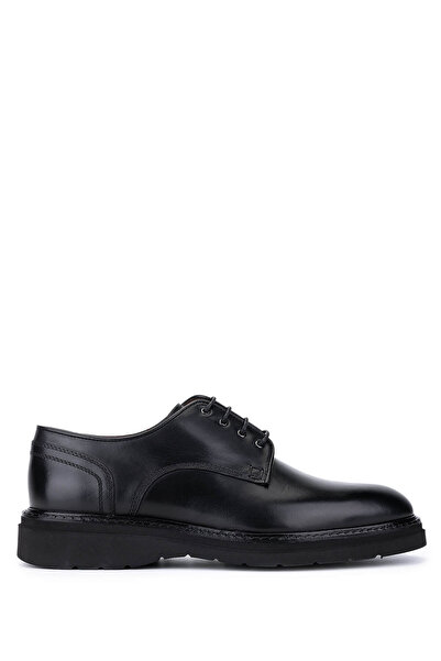 Tamer Tanca Men's Genuine Leather Black Casual Shoes