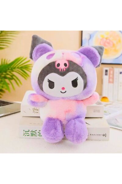 OEM Kuromi Plush Toy Backpack 20 cm – Soft Schoolbag for Children, Purple