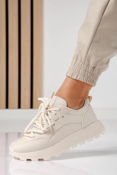 Zaira Women's beige sneakers made of eco-leather Mia #20717