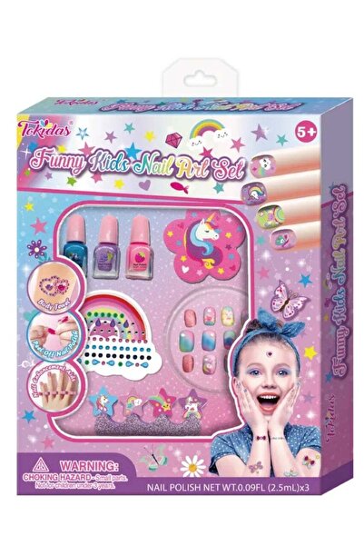 Remy Belle مجموعة ألعاب مكياج الأطفال المصنوعة يدويًا من أظافر صناعية وطلاء أ...