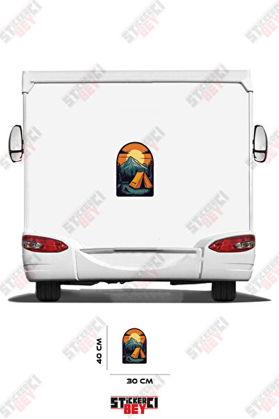 STİCKERCI BEY Mountain and Camp Visual Caravan Sticker Coating