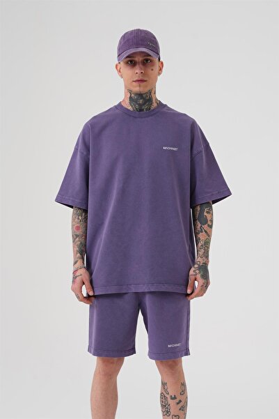 Machinist Men's Luxury Basic Washable Oversized T-Shirt Purple