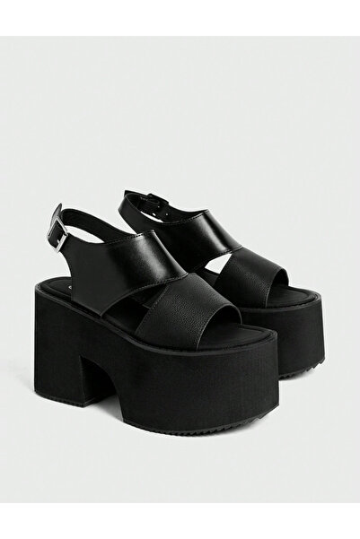 Sheya Shein platform sandals, black