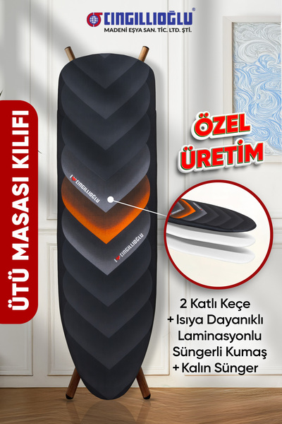 ozbience İki Kat Keçe ve Süngerli Isıya Dayanıklı Ütü Masası Kılıfı
