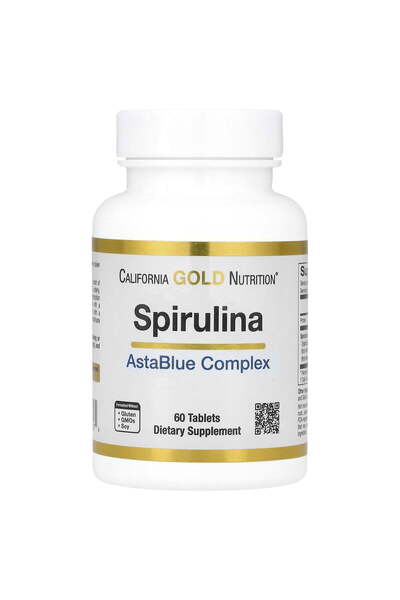 California Gold Nutrition Spirulina, Organic AstaBlue Complex Blend, 60 Tablets