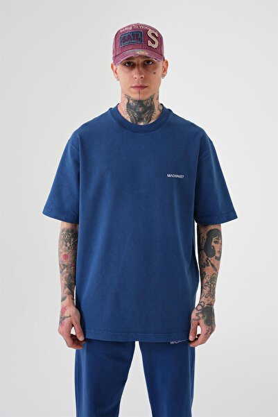 Machinist Men's Luxury Washable Relaxed T-Shirt Midnight Blue