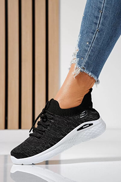 Zaira Adidasi dama negri din material textil Cici #21117