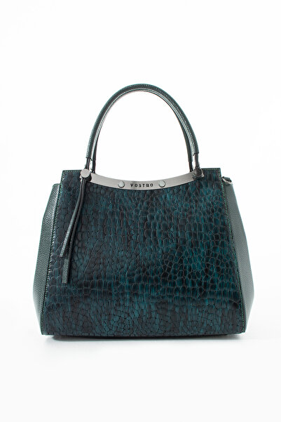 VOSTRO 100% Genuine Leather Women's Green Corn Handbag and Shoulder Bag - Han...
