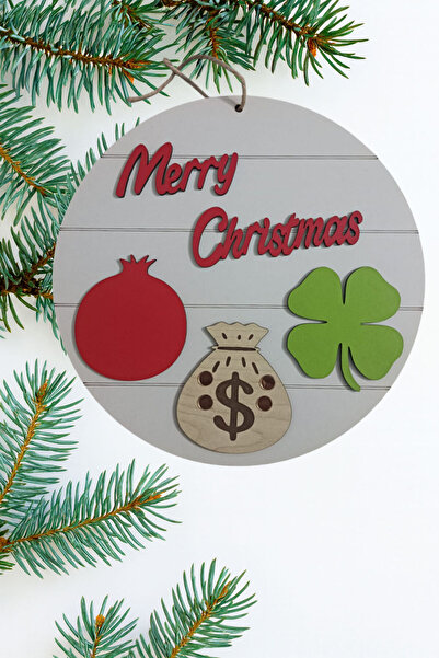 Şirin Lazer Καλά Χριστούγεννα Πρωτοχρονιά Ειδικά σύμβολα τύχης Ρόδι, Θήκη για...