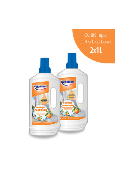 Hygienium Set of 2 x Floor solution with baking soda and vinegar, orange blossom scent, 1L