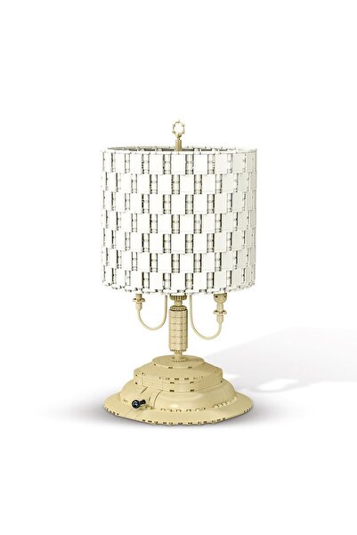 Timebox Lampă retro cilindrică din blocuri, model decorativ DIY cu 1433 de pi...