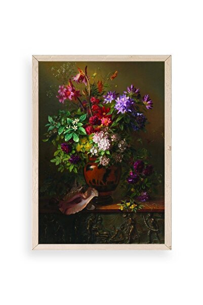 CT STONES Flowers Wooden Framed Painting