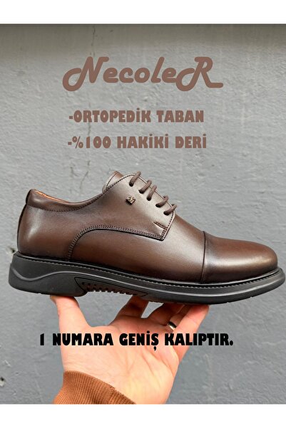 Nobel جلد طبيعي 100%، أحذية رجالية لتقويم العظام، نعل حراري فائق النعومة