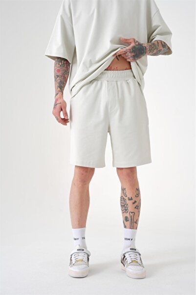 Machinist Men's Premium Pocketed Basic Relaxed Cotton Shorts Space Gray