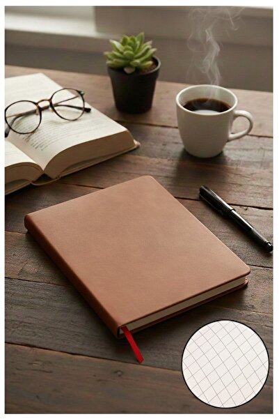 Artlantis A4 Termo Deri Kapaklı Defter Kareli 160 Yaprak 1 Adet 21.29.7cm Oku...