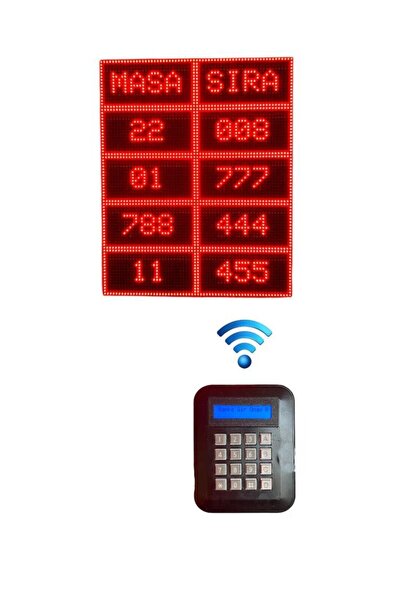 SANEC Kumandalı Dijital Sıramatik ve Sayıcı Numaratör Sistemi (Fastfood, Kurb...