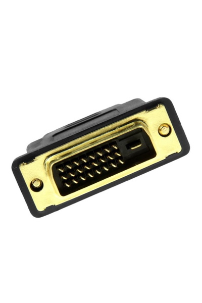 OEM DVI (24+1) to HDMI adapter, male-female shielded, gold-plated connectors, high quality, black