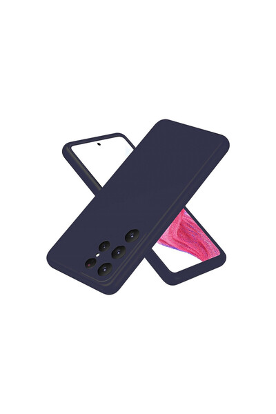 AKSEFİZZ حافظة سامسونج جالاكسي S25 الترا أولى من السيليكون - أزرق داكن