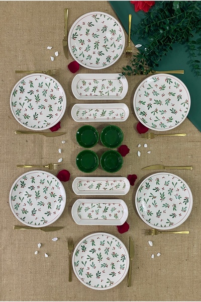 VENÜS HOME DECORATION Kokina Model 6 Kişilik 14 Parça Kahvaltı Takımı