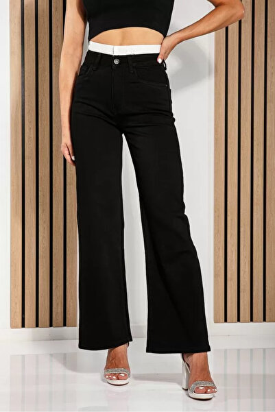 Zaira Edith Black Women's Wide Leg Fit Jeans #A1224 - 30