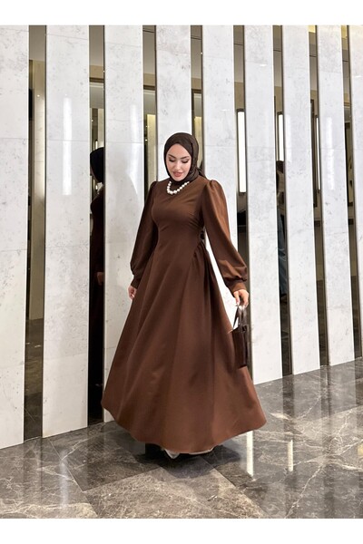 modadeywearst BÜZGÜLÜ PRENSES TESETTÜR ABİYE ELBİSE