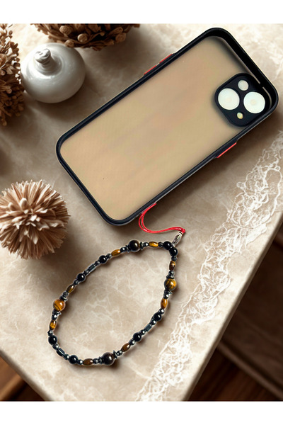 ayrestyle تعليقة هاتف من الحجر الطبيعي على شكل عين النمر – حزام معصم للهاتف ا...