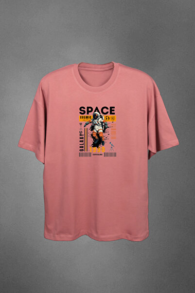 California ST 100% Cotton Custom Design Astronaut Printed Men's Oversized T-S...
