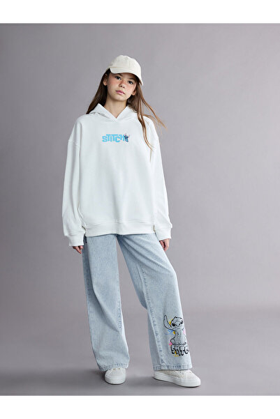 LC Waikiki plus noua sezonă Wideleg Stitch cu imprimeu Pantaloni de blugi pen...