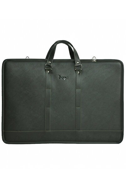 Yuga Suni Deri Lüks Proje ve Resim Çantası Yeşil