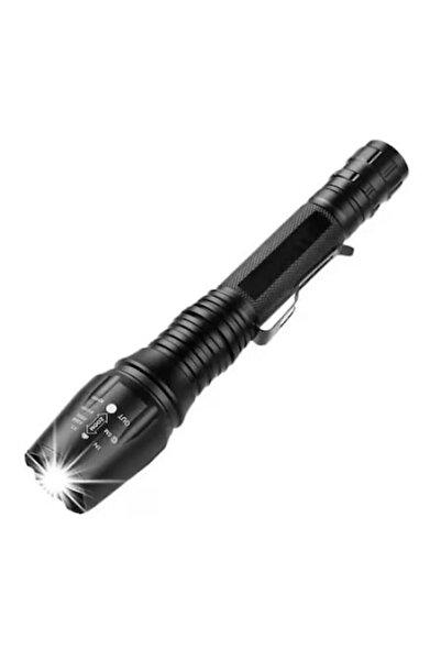 OEM Professional Aluminum Flashlight 1000 Lumen LED XML-T6, 5 Modes, Adjustable Focus, Waterproof, Black