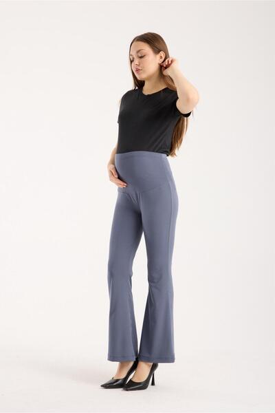 SERRAXXL Flared Diver Fabric Maternity Pants