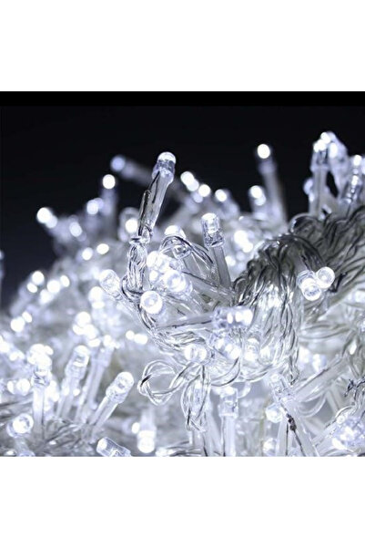 Tek-İş 100 Ledli 8 Fonksiyonlu 10 Metre Beyaz Dekoratif Led Aydınlatma Işık