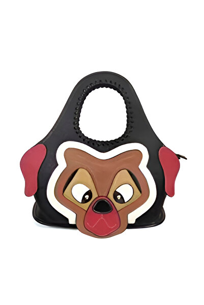 OEM Black casual women's bag with puppy design