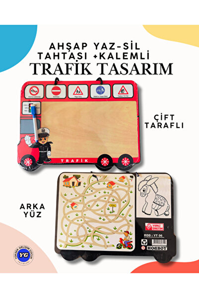 Burhan Yayınları Ahşap Yaz–Sil Tahtası (Kalemli) – Trafik Tasarım